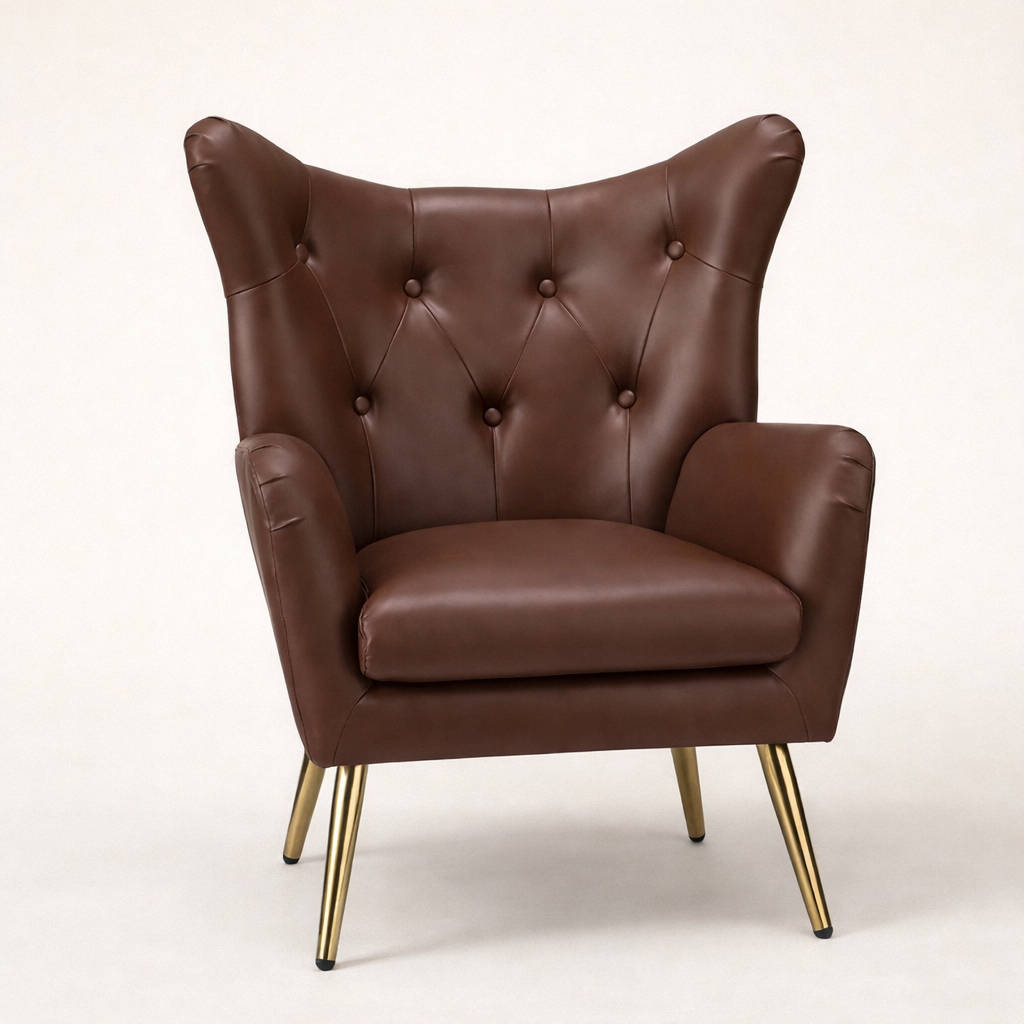 Hedley Arm Chair Brown | Classic Armchair Brown