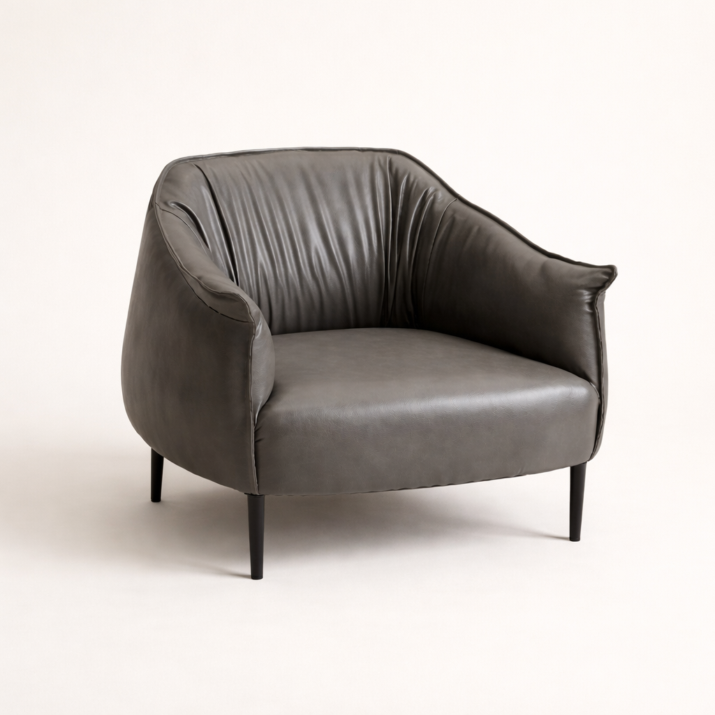 Almeda Accent Chair Grey | Modern Lounge Chair Cement Grey