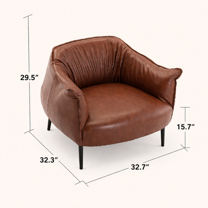 Almeda Accent Chair Tan | Modern Lounge Chair Tan Brown