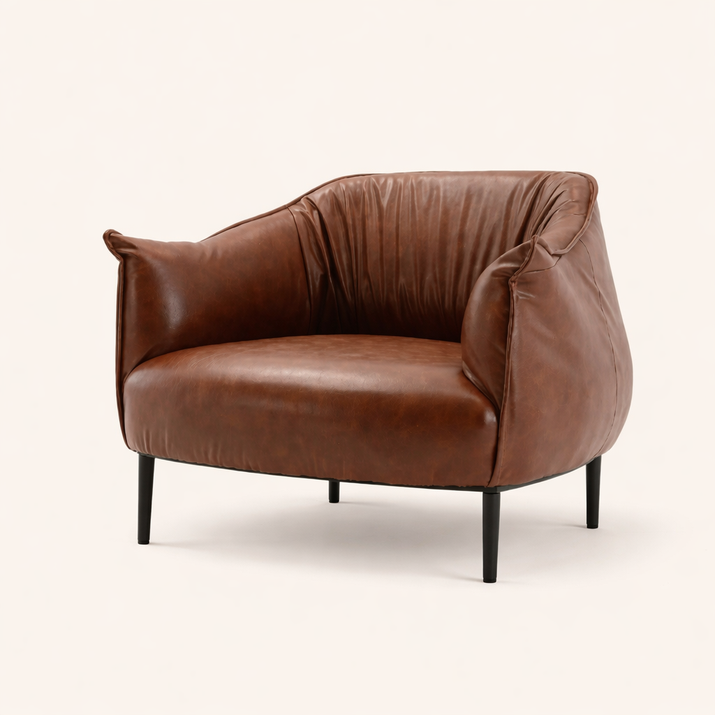 Almeda Accent Chair Tan | Modern Lounge Chair Tan Brown