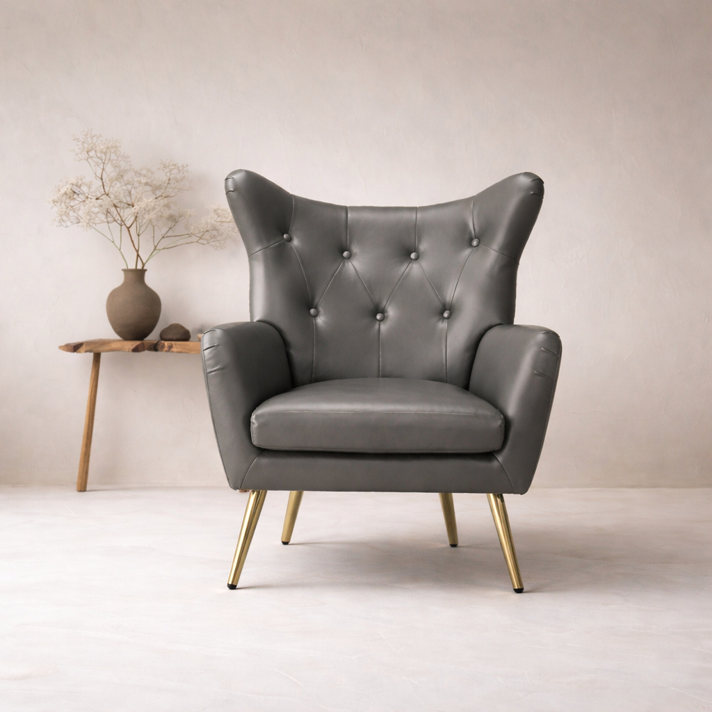 Hedley Arm Chair Grey | Classic Armchair Grey