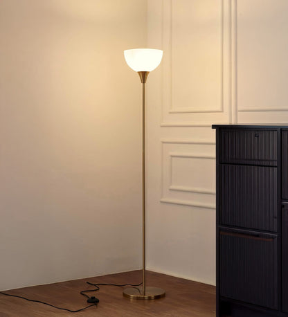 Brass Antique Uplighter Floor Lamp