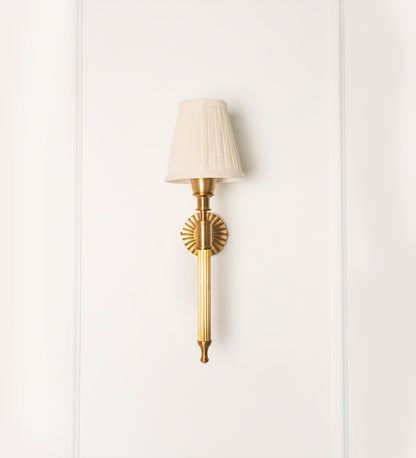 Corrugated Wall Lamp with Pleated Shade