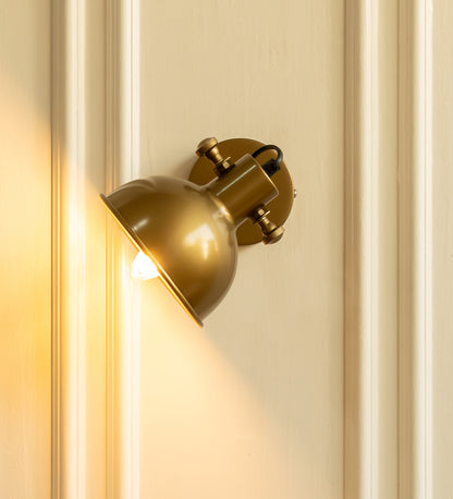 Adjustable Focus Reading Wall Light Brass Antique
