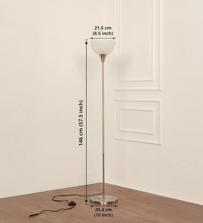 Satin Nickel Uplighter Floor Lamp