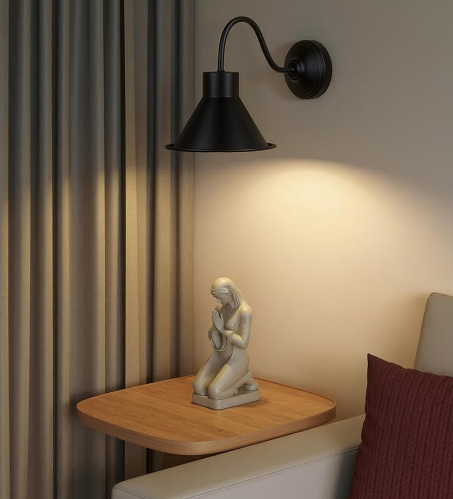 Vintage Industrial Wall Lamp Black