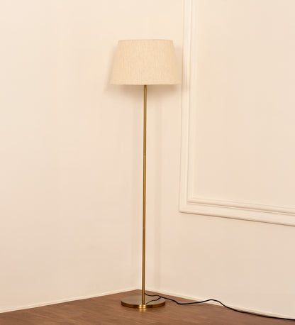 Antique Brass Classic Floor Lamp (5 ft) – 16″ Shade