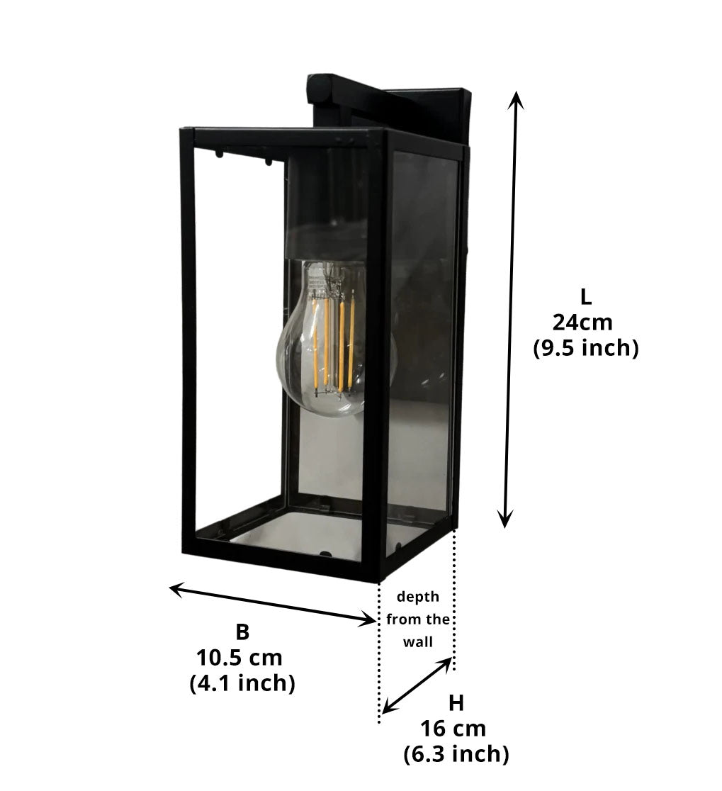 Black Waterproof Aluminium Wall Light