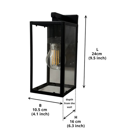 Black Waterproof Aluminium Wall Light