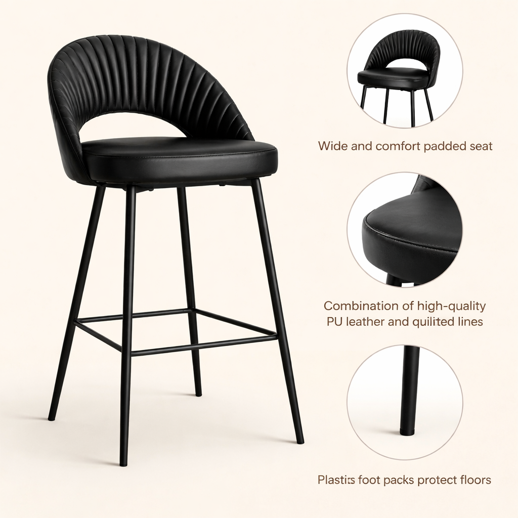 Elmore Bar Stool - Black