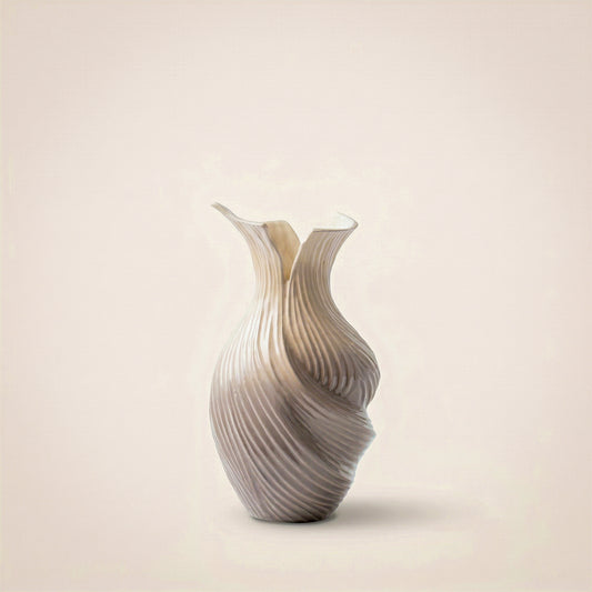 Ivora Whisper Modern Sculpted Iron Vase – Contemporary Decorative Tabletop Accent