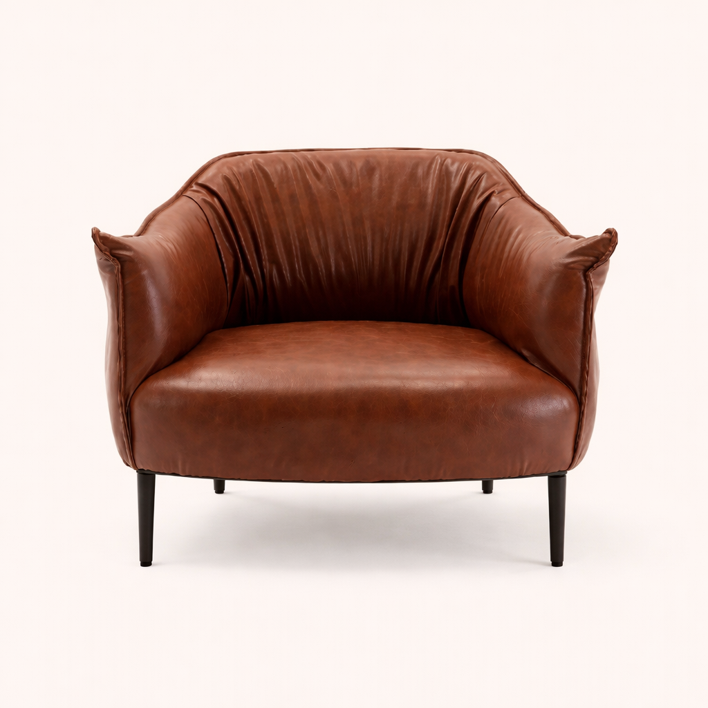 Almeda Accent Chair Tan | Modern Lounge Chair Tan Brown