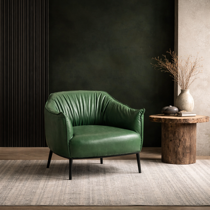 Almeda Accent Chair Green | Modern Lounge Chair Olive Green