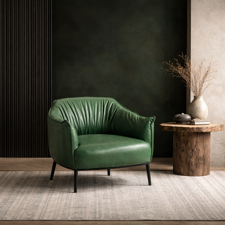 Almeda Accent Chair Green | Modern Lounge Chair Olive Green