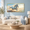White Running Horse Wall Painting | Canvas Wall Art for Living Room, Bedroom & Office