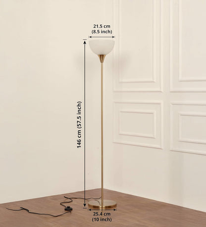 Brass Antique Uplighter Floor Lamp