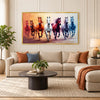 Colorful Seven Horses Wall Painting | Canvas Wall Art for Living Room, Bedroom & Office