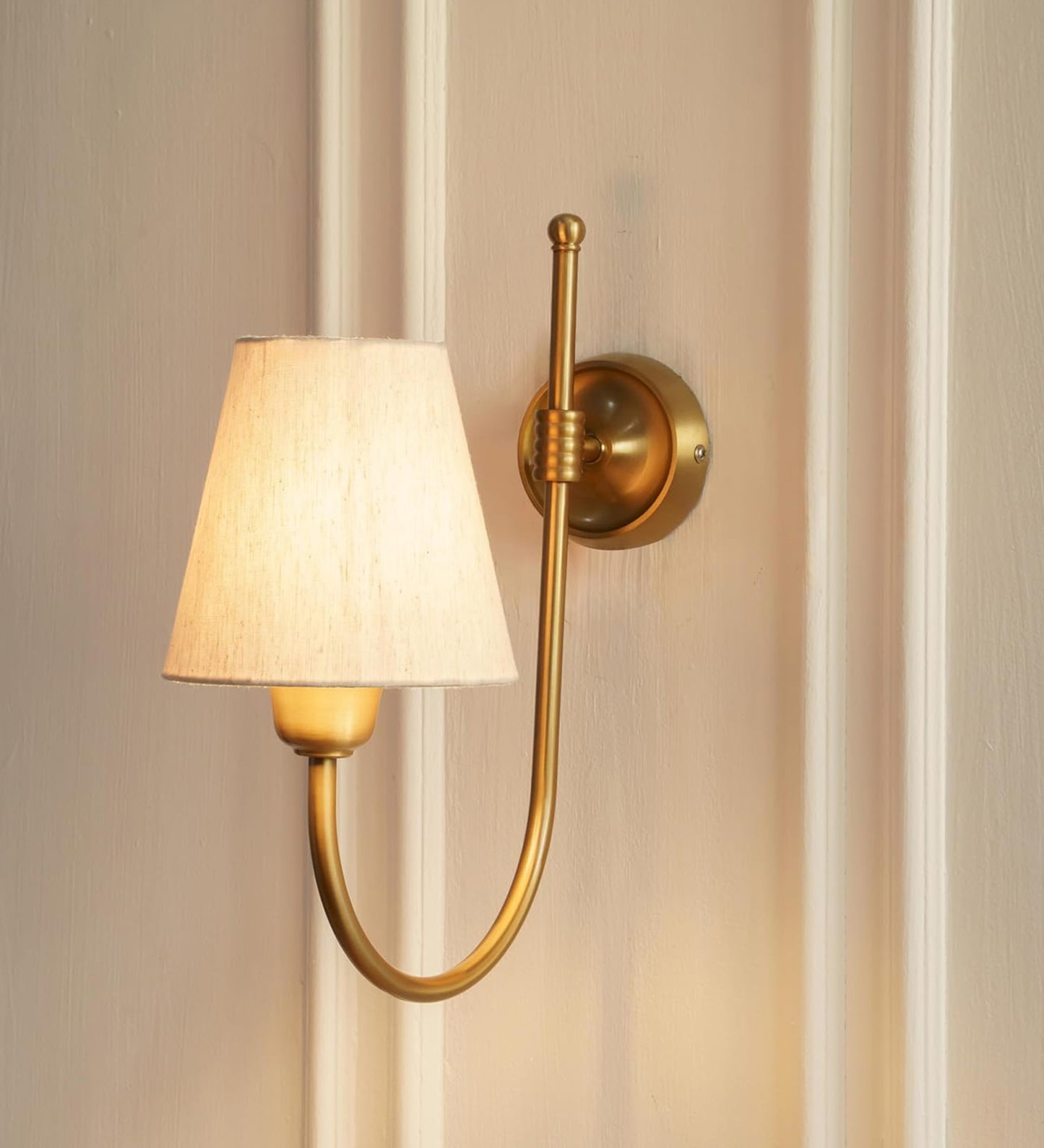 Hockey Wall Lamp with Off White Shade