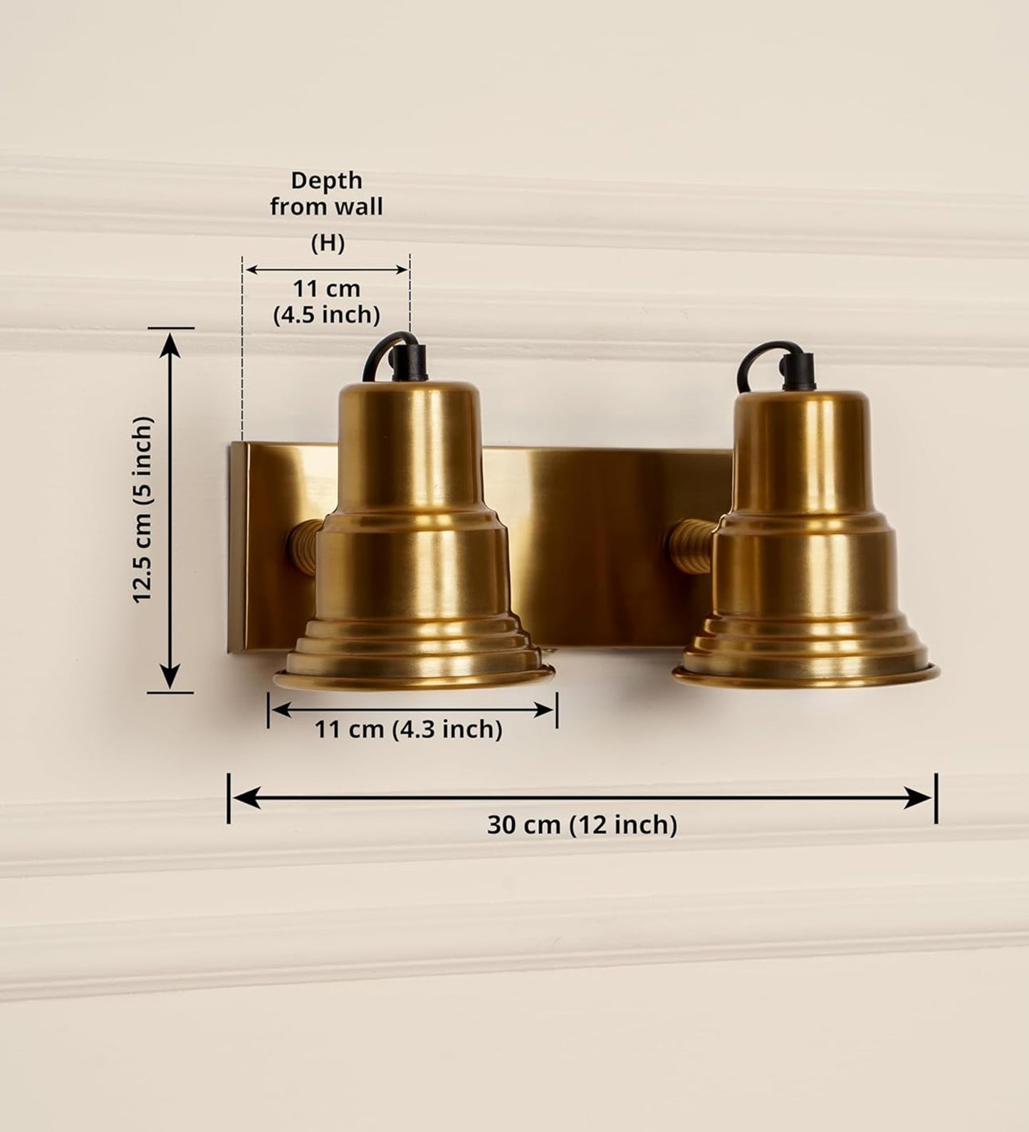 Adjustable Spotlight Wall Lamp Antique Brass