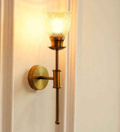 Spacer Wall Lamp with Crackled Cup Glass