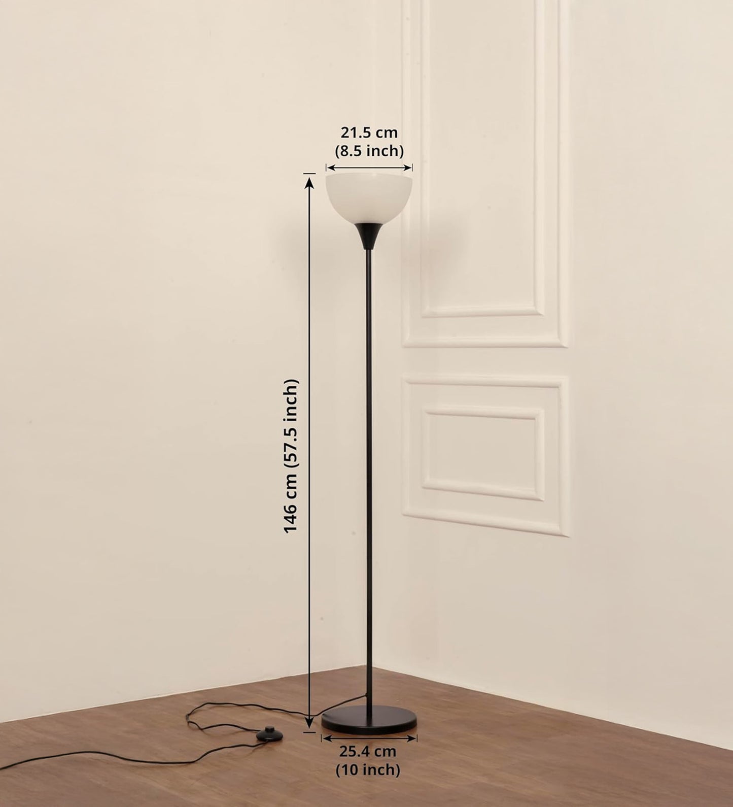 Black Uplighter Floor Lamp