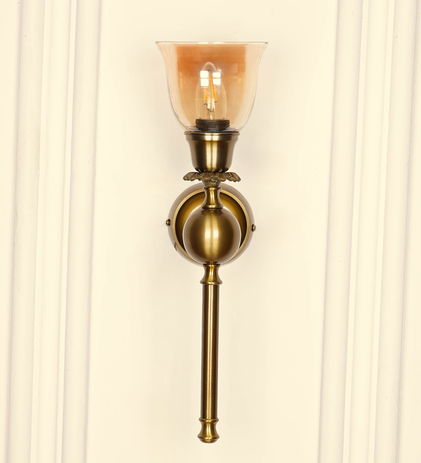Ball Wall Lamp with Golden Luster Cup Glass