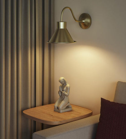 Vintage Industrial Wall Lamp Antique Brass