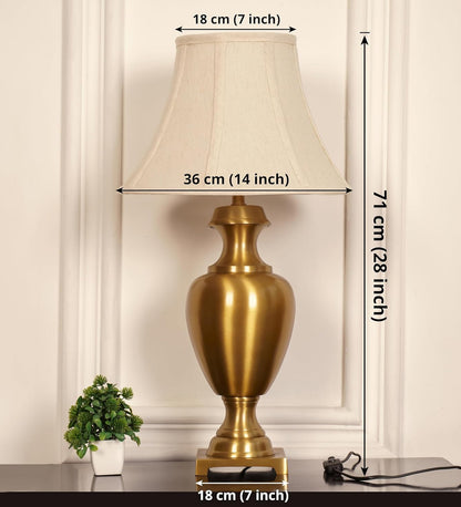 Trophy Brass Table Lamp, Antique Gold (27") – Bell Shade