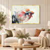 Sepia Homes Koi Fish Watercolour Wall Painting | Canvas Wall Art for Living Room, Bedroom & Office