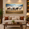 Horse Herd Sunset Wall Painting | Canvas Wall Art for Living Room, Bedroom & Office