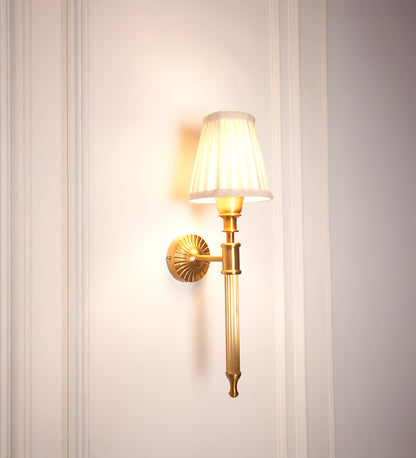 Corrugated Wall Lamp with Pleated Shade