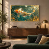Koi Pond Wall Painting | Canvas Wall Art for Living Room, Bedroom & Office