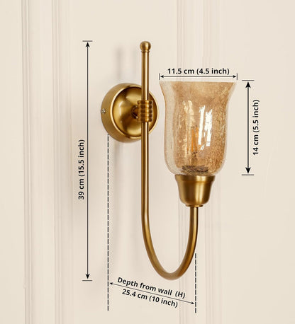 Hockey Wall Lamp with Crackled Glass