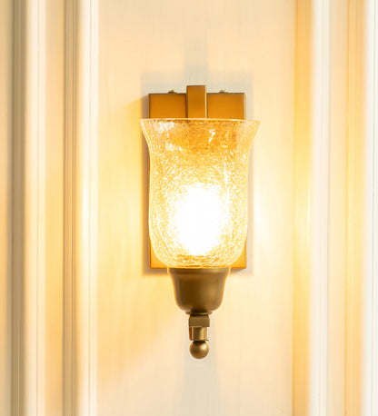 J Wall Lamp with Crackled Chimney Glass