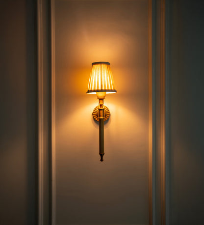 Corrugated Wall Lamp with Pleated Shade