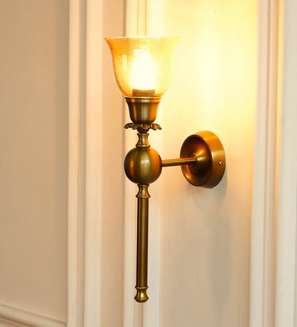 Ball Wall Lamp with Golden Luster Cup Glass