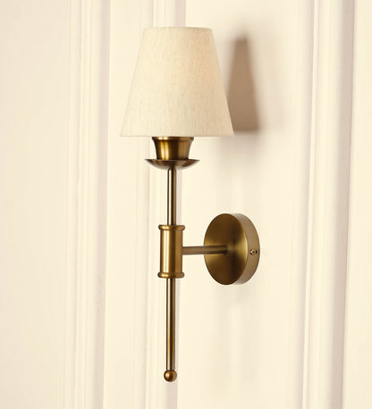 Spacer Wall Lamp with Off White Fabric Shade