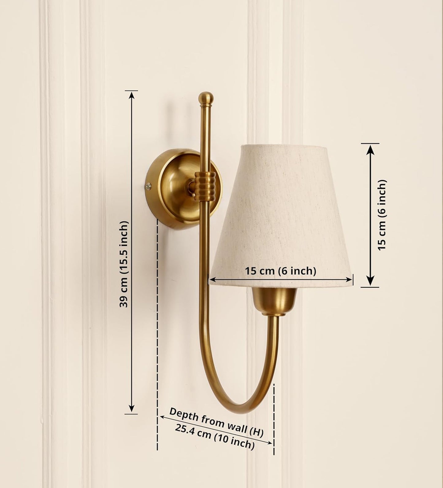 Hockey Wall Lamp with Off White Shade