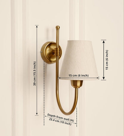 Hockey Wall Lamp with Off White Shade