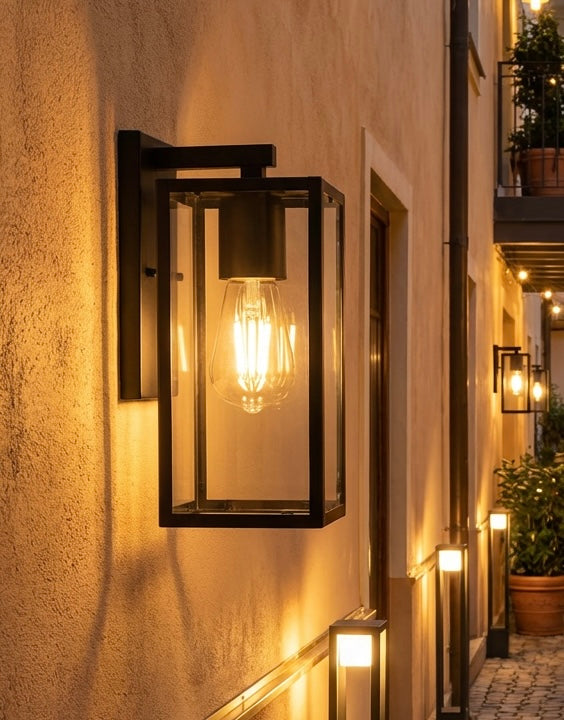 Black Waterproof Aluminium Wall Light