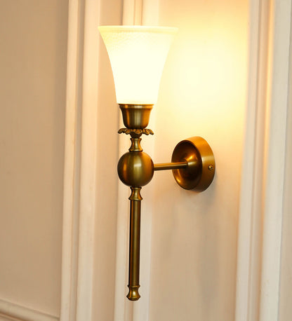 Ball Wall Lamp with Frosted Hammered Glass