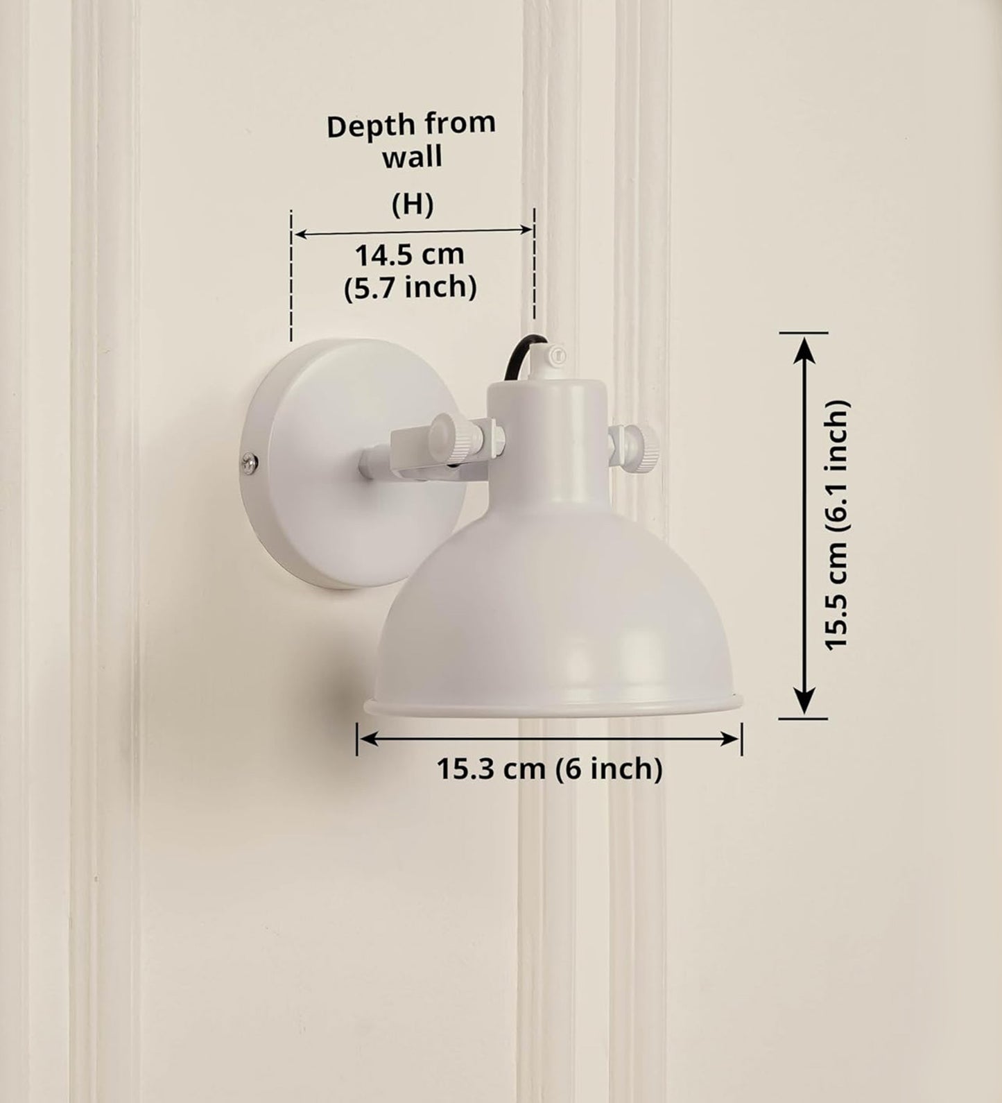Adjustable Focus Reading Wall Light Matt White