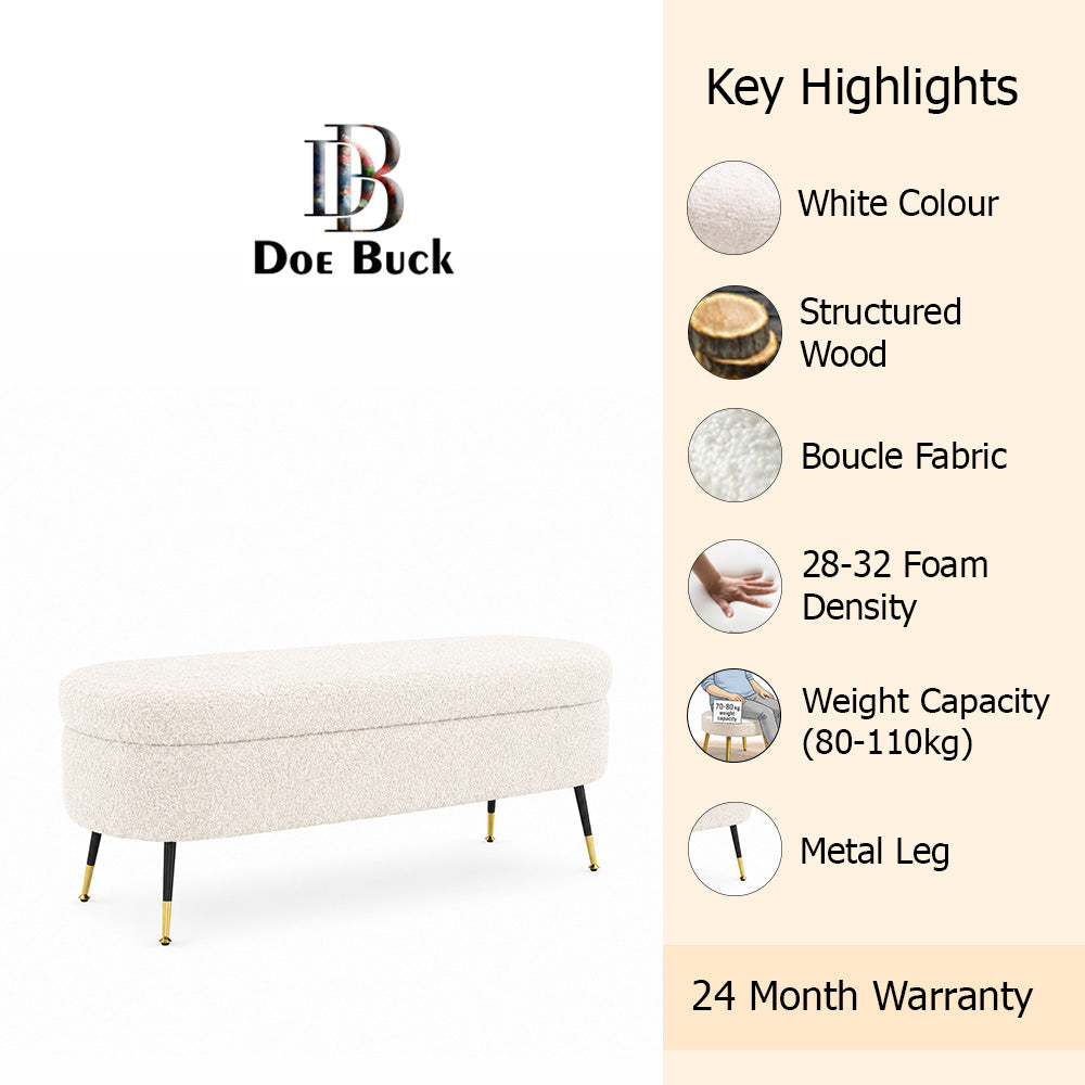 Sepia Homes Hilbert bench|White