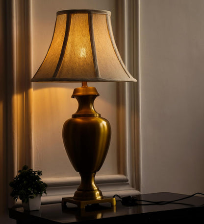 Trophy Brass Table Lamp, Antique Gold (27") – Bell Shade
