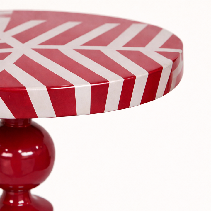 Orion Ember Luxe Iron Pedestal Accent Table