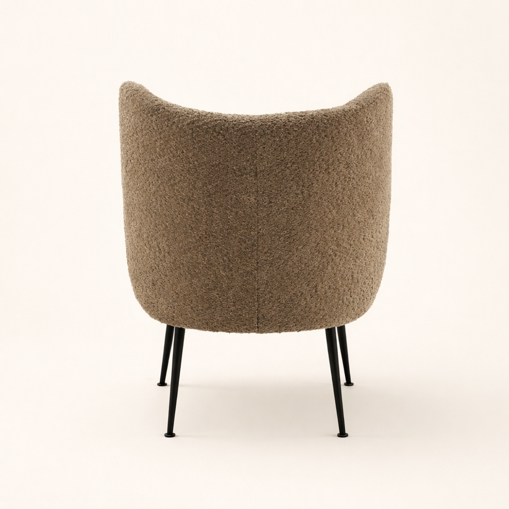 Collin Accent Chair Brown | Wooden Frame Accent Chair Brown