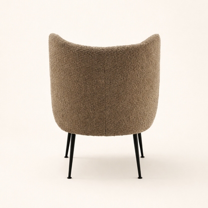 Collin Accent Chair Brown | Wooden Frame Accent Chair Brown