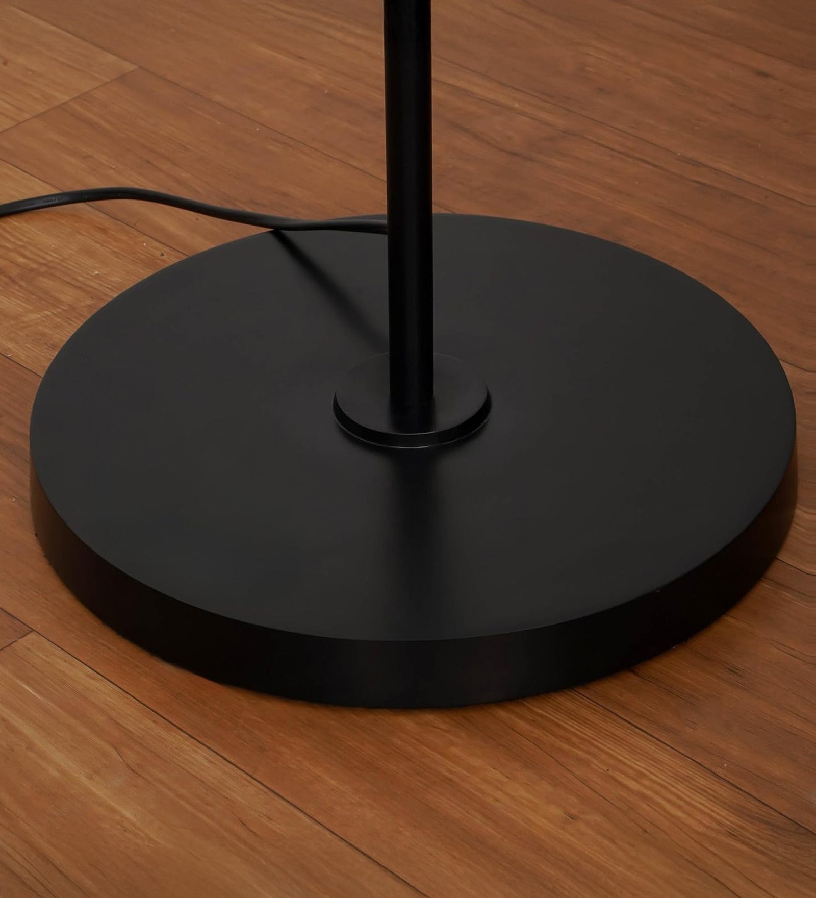 Black Modern Arc Floor Lamp 6Ft Height with 12 inches Off White Drum Lampshade with Adjustable Shade Angle