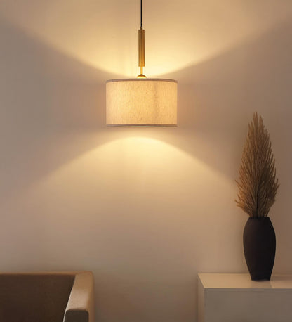 Fabric Pendant with 14" Off White Shade