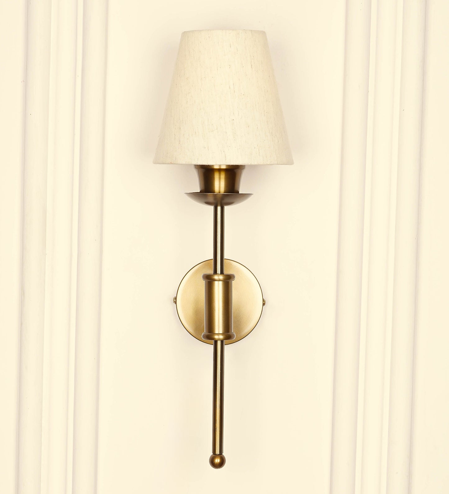 Spacer Wall Lamp with Off White Fabric Shade